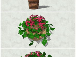 精品陶罐花卉绿植景观小品花钵su模型设计图下载 图片33.79mb 植物景观库 su模型